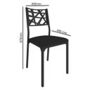 Ver imagem 4 de Kit 4 Cadeiras Luiza com 2 Banquetas Luiza Gourmet-Assento Corino preto