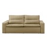 Sofá Retrátil e Reclinável 3 Lugares com Molas 1,80m Elisa Suede Bege Rover & Beato - 4