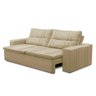 Sofá Retrátil e Reclinável 3 Lugares com Molas 1,80m Elisa Suede Bege Rover & Beato - 6