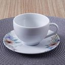Ver imagem 2 de Xícara e Pires Chá Café Tramontina Floratta 250ml Porcelana