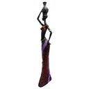 Ver imagem 1 de Boneca Africana Resina Mesa Enfeite Estatua Mulher Negra Vermelho Grande (8004)