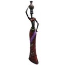 Ver imagem 2 de Boneca Africana Resina Mesa Enfeite Estatua Mulher Negra Vermelho Grande (8004)