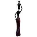 Ver imagem 3 de Boneca Africana Resina Mesa Enfeite Estatua Mulher Negra Vermelho Grande (8004)
