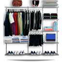 Ver imagem 1 de Estante Roupeiro Modulados Aramados Compacto Resistente 2,20m - Branco