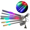 Ver imagem 1 de Cascata Chuva de Gelo 8 Tubos SnowFall 144 LEDs Natal Pisca Pisca Colorido (JA-81111)