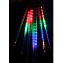Ver imagem 2 de Cascata Chuva de Gelo 8 Tubos SnowFall 144 LEDs Natal Pisca Pisca Colorido (JA-81111)