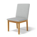 Ver imagem 3 de Kit com 4 Cadeiras Daniela Madeira Maciça Estofada para Mesa de Jantar Linho Cinza 407