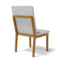 Ver imagem 5 de Kit com 4 Cadeiras Daniela Madeira Maciça Estofada para Mesa de Jantar Linho Cinza 407