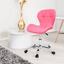 Ver imagem 4 de Cadeira Escritório Slim Vegas Base Giratória Estofada Rosa