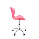 Ver imagem 5 de Cadeira Escritório Slim Vegas Base Giratória Estofada Rosa