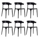 Ver imagem 3 de Kit 6 Cadeiras de Jantar Chifre Preta – Design Moderno em Polipropileno para Sala e Cozinha