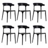 Kit 6 Cadeiras de Jantar Chifre Preta – Design Moderno em Polipropileno para Sala e Cozinha - 3