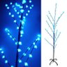 Arvore Abajur 71 Led Decoração Luminária Natal Cerejeira Rosas Grande 1,46M Azul (89225 Azul) - 1