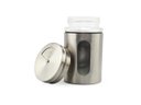 Ver imagem 4 de Kit 24 Saleiro Pimenteiro Porta Condimentos Em Vidro e Aço Inox Com Ajuste de Abertura Para Cozinha