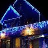 Cascata Pisca Pisca 160 Leds de Natal Enfeite 3,5m Natalino Azul 127v (81114) - 3