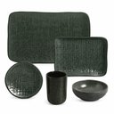 Ver imagem 1 de Conjunto 20 Pçs Mesa Posta Sushi Cerâmica Verde Porto Brasil Travessas Molheiras Ramekins Copos