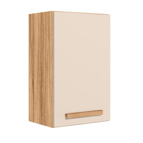 Armario de Cozinha Aéreo Intenza 40cm 1 Porta Freijó/off White Cristal - Nicioli