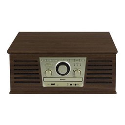 Rádio Vintage Cd Toca Discos Vinil FM USB Bluetooth - 3