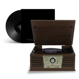 Rádio Vintage Cd Toca Discos Vinil FM USB Bluetooth - 1