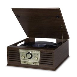 Rádio Vintage Cd Toca Discos Vinil FM USB Bluetooth - 2