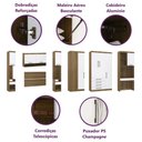 Ver imagem 3 de Guarda Roupa Modulado Casal 1,38 M Canto com Escrivaninha Paris Luciane M09:rosa