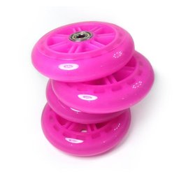 Kit Roda de Patins Silicone 4 Unid Patinete Rodinhas Rosa Abec 7 (RA-C) - 3