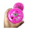 Kit Roda de Patins Silicone 4 Unid Patinete Rodinhas Rosa Abec 7 (RA-C) - 4