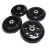 Kit Roda de Patins 4 Unid Rodinhas Patinete Abec 7 Silicone Preto (RA-C) - 1