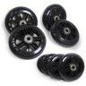 Kit Roda De Patinete 8 Unid Patins Rodinhas Silicone Preto (RA-C) - 1