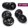 Kit Roda De Patinete 8 Unid Patins Rodinhas Silicone Preto (RA-C) - 3