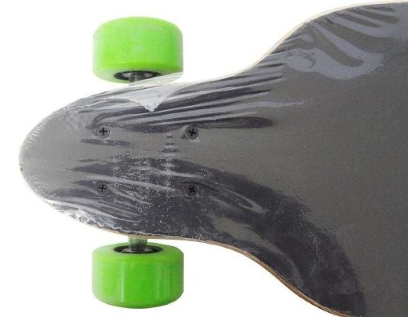 Long Board Skate Rolamento Abec Rodas e Lixa e Shape Azul e Verde (skt-10) - 2