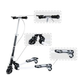 Patinete Tres Rodas Dobravel Ate 100kg Modelo V Regulavel Preto (DMR4888) - 2