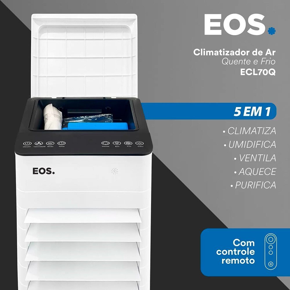 Climatizador de Ar Eos Reverso 7 Litros com Controle Remoto Ecl70q - 6
