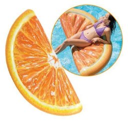 Bóia Colchão inflável Bronzeador para Piscina Laranja Fatia Intex - 3