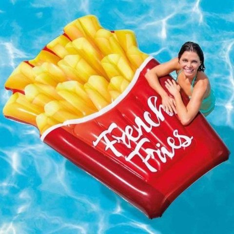 Boia Colchão Bronzeador inflável para Piscina Batatas Fritas Intex 58775