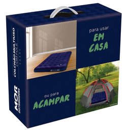 Colchão Inflável Casal Camping Acampamento Viagem Fole Multiuso - 3