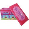 Bau Puff Crianca Caixa Para Organizar Guardar Brinquedo Quarto Infantil Rosa (PF-4) - 3