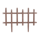 Ver imagem 1 de Kit com 1,4m de Cerca Estilo Madeira Plástica Decorativa para Jardim e Canteiro - Marrom