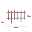 Ver imagem 5 de Kit com 1,4m de Cerca Estilo Madeira Plástica Decorativa para Jardim e Canteiro - Marrom