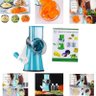 Cortador Fatiador Legumes 3 Laminas Ralador Verduras Queijo Alimentos Cozinha (888671) - Azul Aço - 3
