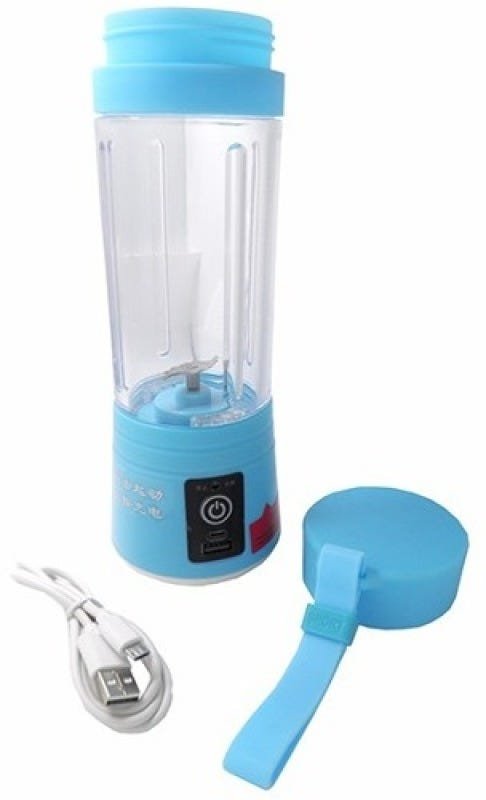 Mini Liquidificador Bateria Recarregavel Portátil Eletronico Azul - 1