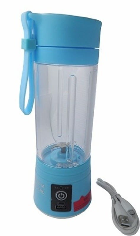 Mini Liquidificador Bateria Recarregavel Portátil Eletronico Azul - 2