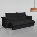 Ver imagem 2 de Sofá Retrátil e Reclinável Roma 3 Lugares 230cm Preto