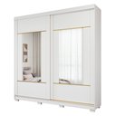 Ver imagem 2 de Guarda-Roupa Casal Elise 2 Portas de Correr 4 Gavetas com 2 Espelhos e Pés Pm Home