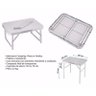 Mesa Camping De Alumínio Dobrável Com Tampo Mdf 90x60 Maleta - 4
