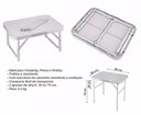 Ver imagem 4 de Mesa Camping De Alumínio Dobrável Com Tampo Mdf 90x60 Maleta
