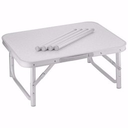 Mesa Camping De Alumínio Dobrável Com Tampo Mdf 90x60 Maleta - 3