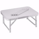 Ver imagem 3 de Mesa Camping De Alumínio Dobrável Com Tampo Mdf 90x60 Maleta