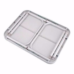 Mesa Camping De Alumínio Dobrável Com Tampo Mdf 90x60 Maleta - 2