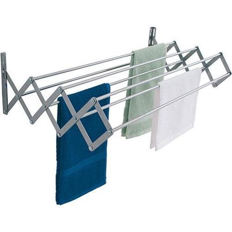 Varal de Parede Maxeb Sanfonado Arraial do Cabo 77cm Alumínio